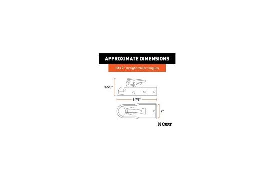 1-7/8" Straight-Tongue Coupler with Posi-Lock (2" Channel, 2,000 lbs, Zinc)