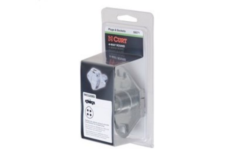 4-Way Round Connector Socket (Vehicle Side, Packaged)