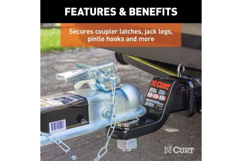 5/16" Safety Pin with 12" Chain (3" Pin Length, Packaged)