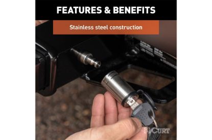 5/8" Hitch Lock (2" Receiver, Barbell, Stainless)