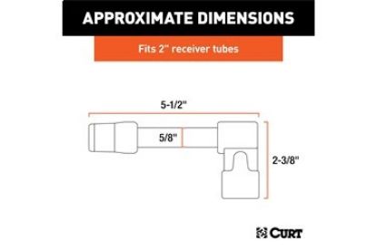 5/8" Hitch Lock (2" Receiver, Right-Angle, Chrome)