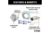 6-Way Round Connector Plug & Socket with Hardware (Packaged)