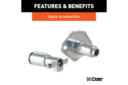 6-Way Round Connector Plug & Socket with Hardware (Packaged)