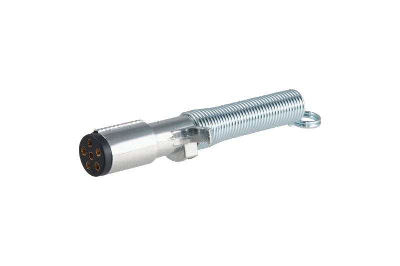 6-Way Round Connector Plug with Spring (Trailer Side, Packaged)