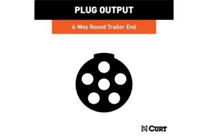 6-Way Round Connector Plug with Spring (Trailer Side, Packaged)