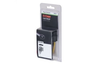 6-Way Square Connector Socket with 12" Wires (Vehicle Side, Packaged)