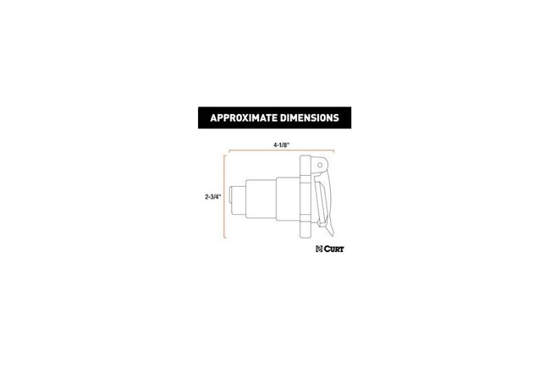 7-Way RV Blade Connector Socket (Vehicle Side, Black Plastic)