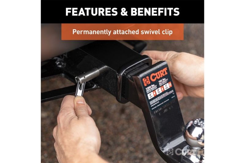 5/8" Swivel Hitch Pin (2" Receiver, Stainless, Packaged)