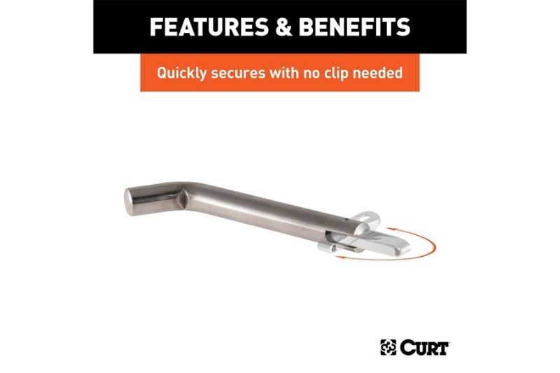 5/8" Swivel Hitch Pin (2" Receiver, Stainless, Packaged)