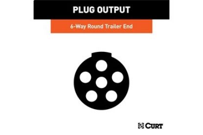6-Way Round Connector Plug (Trailer Side, Diecast Metal)