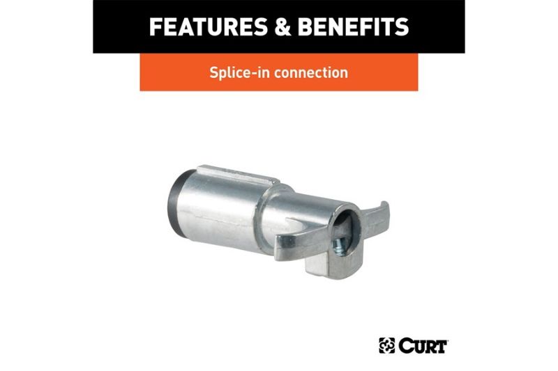 6-Way Round Connector Plug (Trailer Side, Packaged)