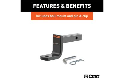 Class 1 Trailer Hitch, 1-1/4" Ball Mount, Select Kia Forte