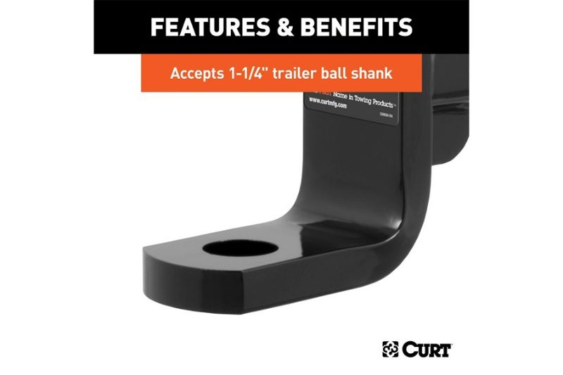 Class 4 Ball Mount (2" Shank, 10,000 lbs., 2" Drop, 9-3/8" Long)