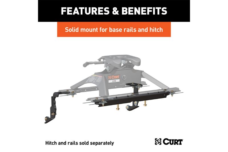 Custom 5th Wheel Brackets, Select Ram 1500 with Factory Air Suspension