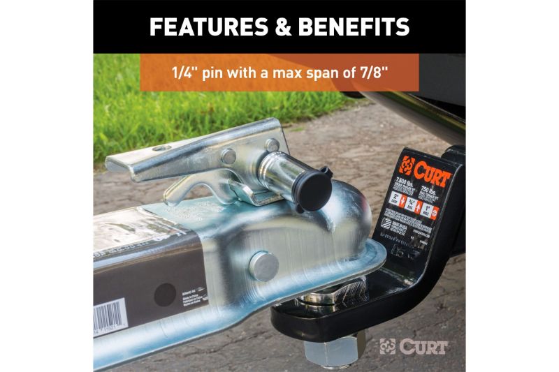 Coupler Lock (1/4" Pin, 7/8" Latch Span, Barbell, Chrome)