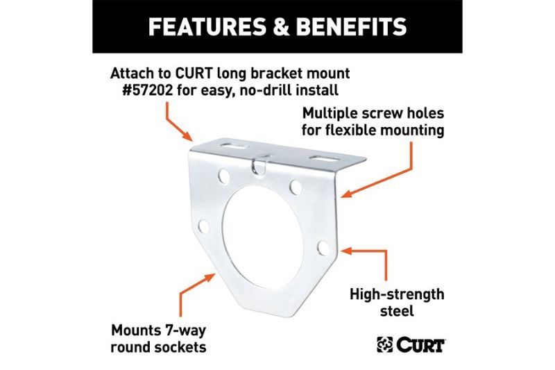 Connector Mounting Bracket for 7-Way Round