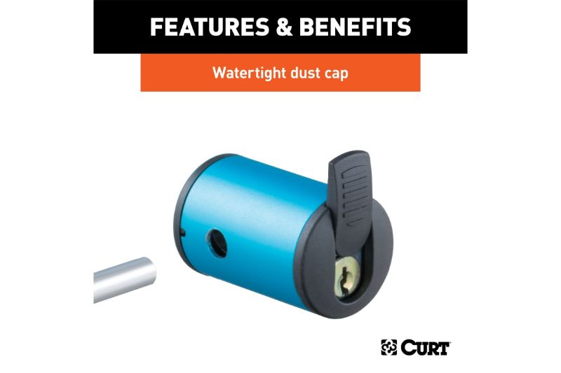 Coupler Lock (1/4" Pin, 1" to 3" Latch Span, Right-Angle, Chrome)