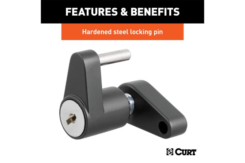 Coupler Lock (1/4" Pin, 3/4" Latch Span, Padlock, Black)