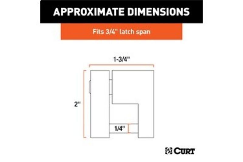 Coupler Lock (1/4" Pin, 3/4" Latch Span, Padlock, Black)