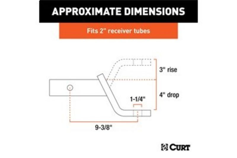 Class 4 Ball Mount (2" Shank, 12,000 lbs., 4" Drop, 9-3/8" Long)