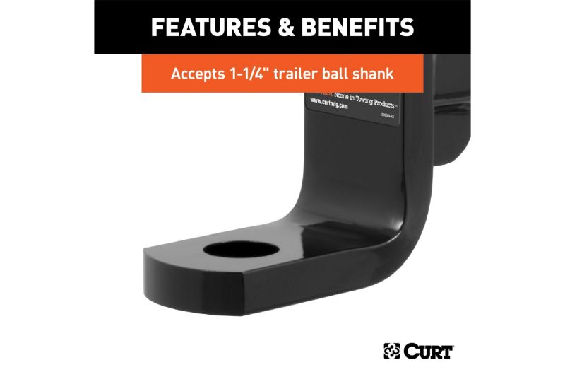 Class 4 Ball Mount (2" Shank, 12,000 lbs., 4" Drop, 9-3/8" Long)