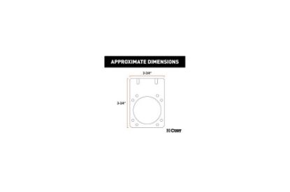 Connector Mounting Bracket for 7-Way RV Blade (Black, Packaged)