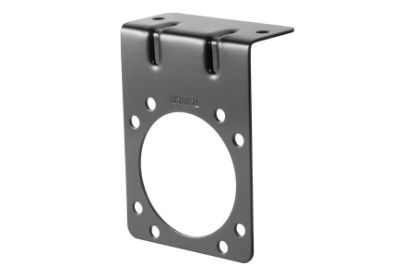 Connector Mounting Bracket for 7-Way RV Blade (Black, Packaged)
