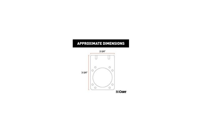 Connector Mounting Bracket for 7-Way RV Blade (Zinc, Packaged)