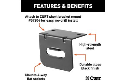 Connector Mounting Bracket for 4-Way Flat (Packaged)