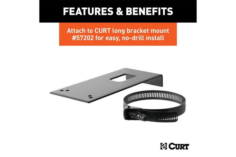 Connector Mounting Bracket for 7-Way RV Blade (Black)