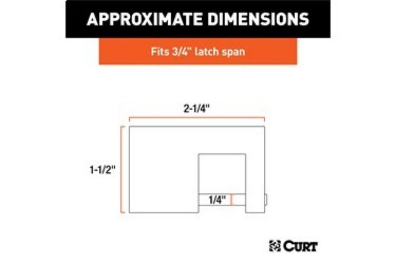Coupler Lock (1/4" Pin, 3/4" Latch Span, Padlock, Solid Brass)