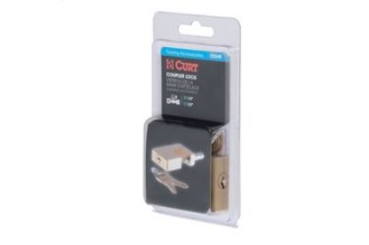Coupler Lock (1/4" Pin, 3/4" Latch Span, Padlock, Solid Brass)