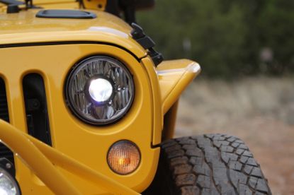 KC HiLiTES 7 Inch Gravity LED Pro - Single Headlight - SAE, ECE - 40W Driving Beam - Universal, 07-18 Jeep JK