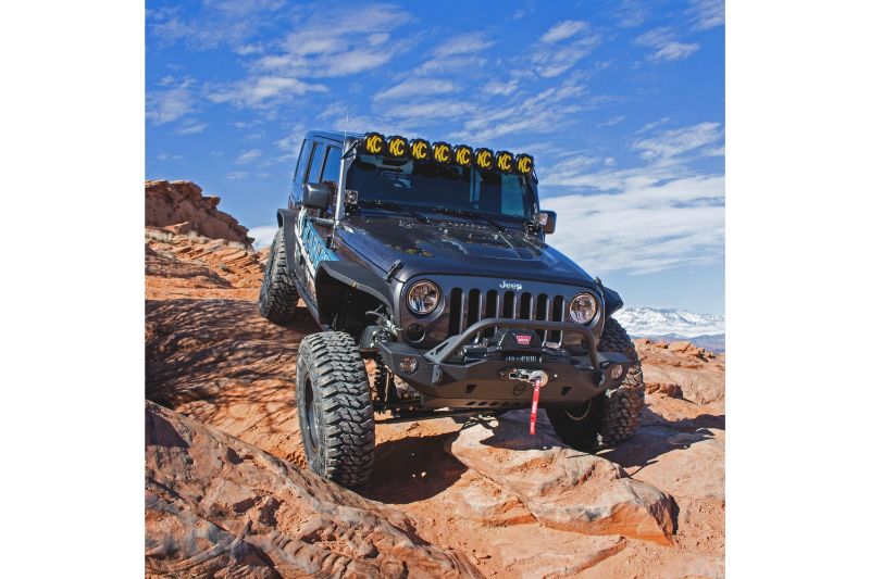 KC HiLiTES 50 Inch Pro6 Gravity LED - 8-Light - Light Bar System - 160W Combo Beam - for 07-18 Jeep JK