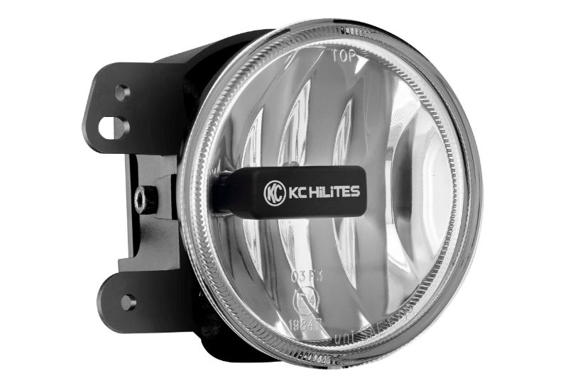 KC HiLiTES 4 Inch Gravity LED G4 - Single Light - SAE, ECE - 10W Fog Beam - for 07-09 Jeep JK