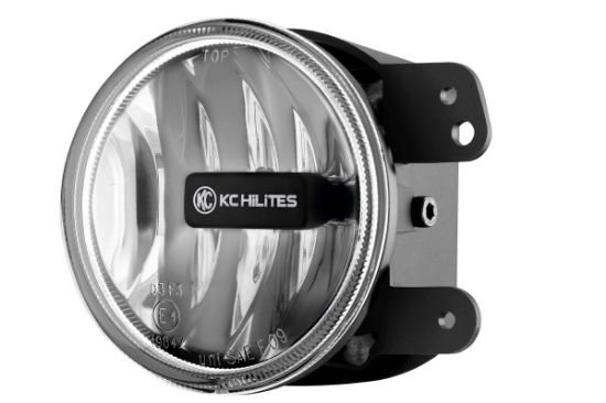KC HiLiTES 4 Inch Gravity LED G4 - Single Light - SAE, ECE - 10W Fog Beam - for 07-09 Jeep JK