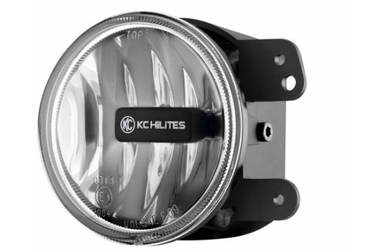 KC HiLiTES 4 Inch Gravity LED G4 - Single Light - SAE, ECE - 10W Fog Beam - for 10-18 Jeep JK