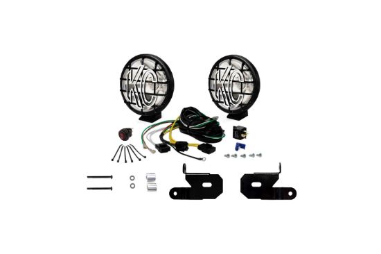 KC HiLiTES 6 Inch Apollo Pro Halogen - 2-Light System - Pillar Mount - 100W Spot Beam - for 18-23 Jeep JL, JT, 4xe