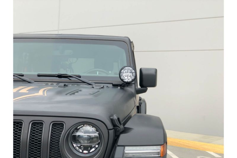 KC HiLiTES 6 Inch Apollo Pro Halogen - 2-Light System - Pillar Mount - 100W Spot Beam - for 18-23 Jeep JL, JT, 4xe