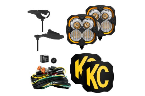 KC HiLiTES FLEX ERA 4 - 2-Light System - Ditch Light Kit - Combo Beam - for Jeep 392 Mojave