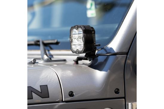 KC HiLiTES FLEX ERA 4 - 2-Light System - Pillar Mount - 80W Combo Beam - for 18-23 Jeep JL, JT, 4xe