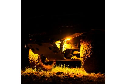 KC HiLiTES Cyclone V2 LED - Rock Light - 6-Light System - Amber - 5W Flood Beam