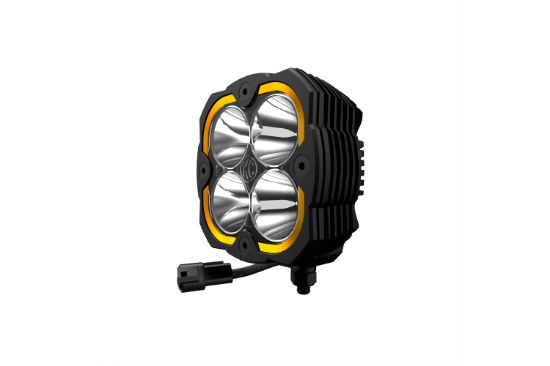 KC HiLiTES FLEX ERA 4 - 2-Light System - Pillar Mount - 80W Spot Beam - for 18-23 Jeep JL, JT, 4xe