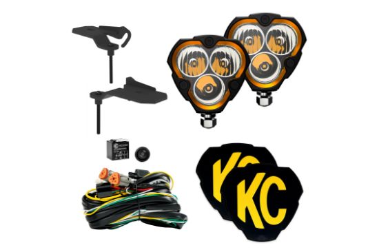 KC HiLiTES FLEX ERA 3 - 2-Light System - Ditch Light Kit - Combo Beam - for Jeep 392 Mojave