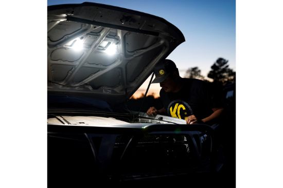 KC HiLiTES Cyclone V2 LED - 2-Light Universal Under Hood Lighting System - 5W Flood Beam