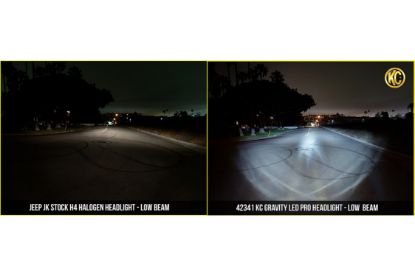 KC HiLiTES 7 Inch Gravity LED Pro - 2-Headlights - SAE, ECE - 40W Driving Beam - Universal, 07-18 Jeep JK