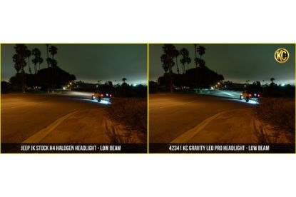 KC HiLiTES 7 Inch Gravity LED Pro - 2-Headlights - SAE, ECE - 40W Driving Beam - Universal, 07-18 Jeep JK