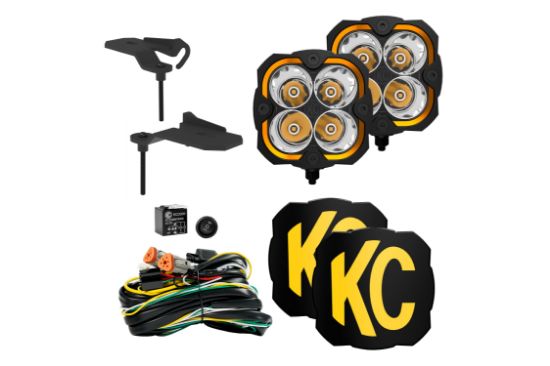 KC HiLiTES FLEX ERA 4 - 2-Light System - Ditch Light Kit - Spot Beam - for Jeep 392 Mojave