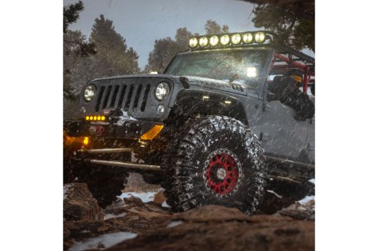 KC HiLiTES FLEX ERA 4 - 2-Light System - Pillar Mount - 80W Spot Beam - for Jeep JK