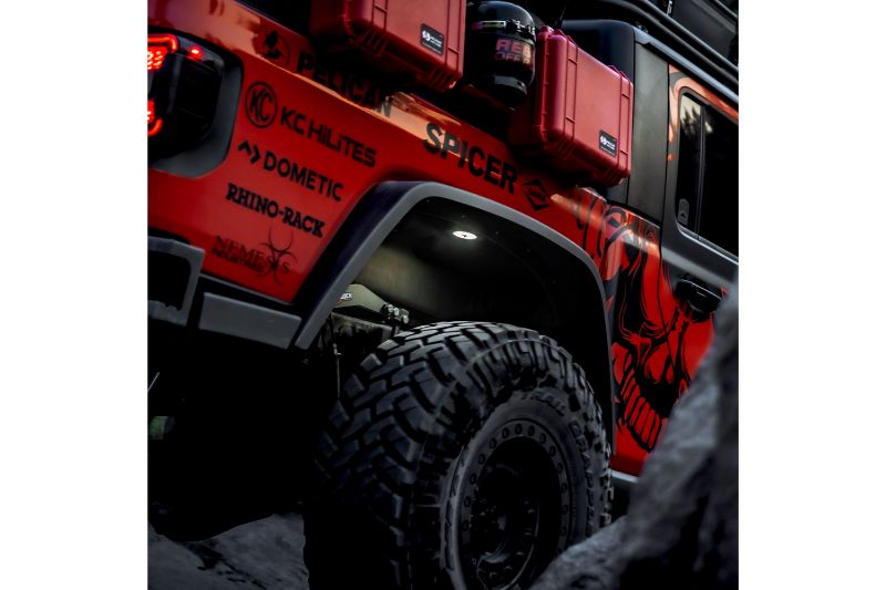 KC HiLiTES Cyclone V2 LED - Rock Light - 6-Light System - Clear - 5W Flood Beam